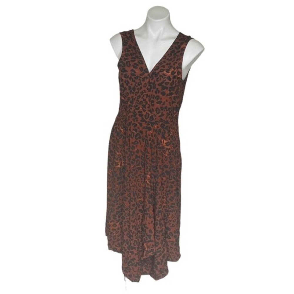 BEACHLUNCHLOUNGE Anais Rumba Red Cheetah Print Dress Size Medium NEW
